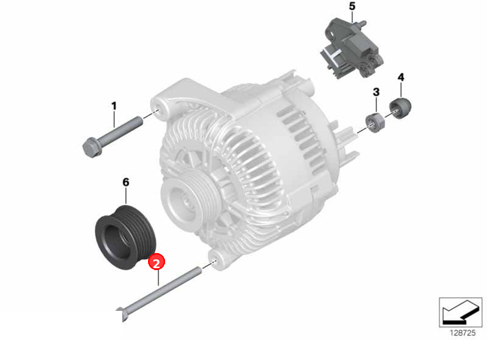 Set of alu. screws alternator OE 12310392568