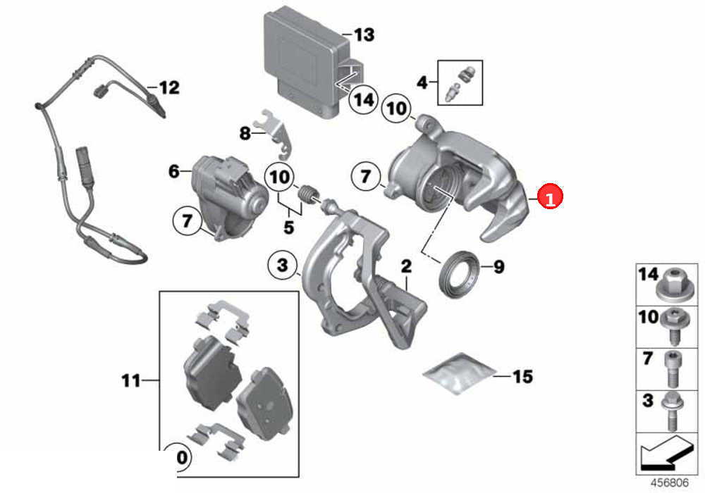 Caliper housing right OE 34216793042