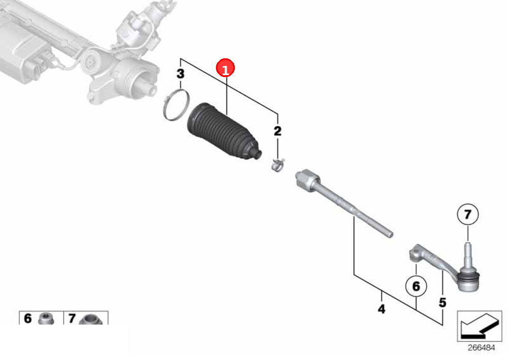 Repair kit bellows OE 32106765234