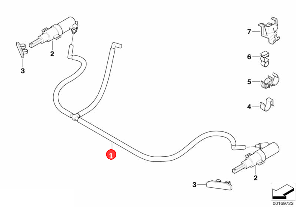 Hose line OE 61677117844