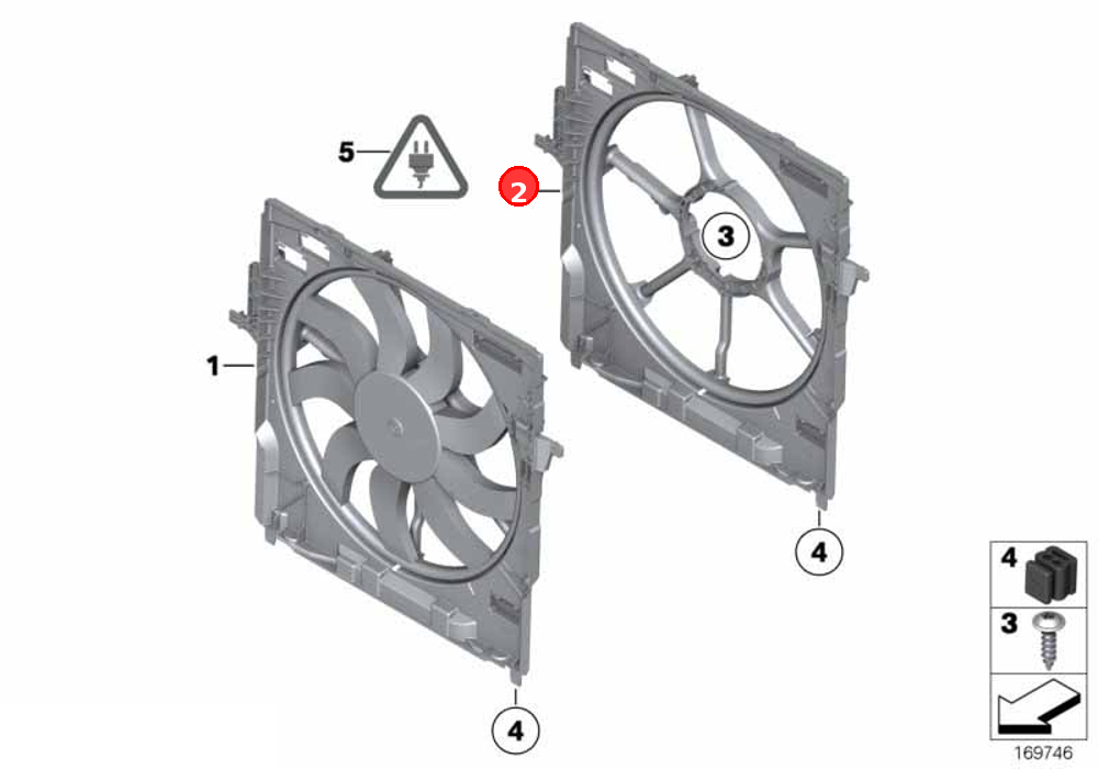 Fan shroud OE 17117611348