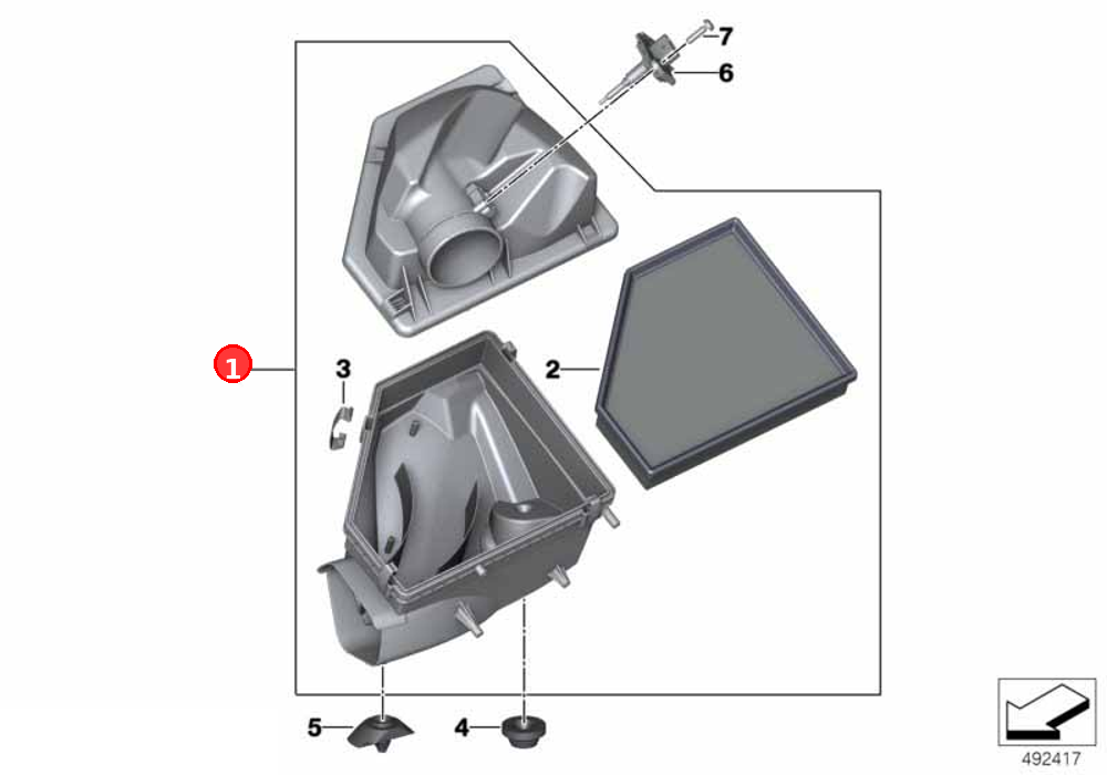 Intake silencer OE 13718580424