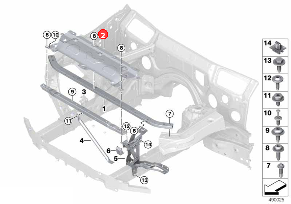Crosslink, front OE 51647400110