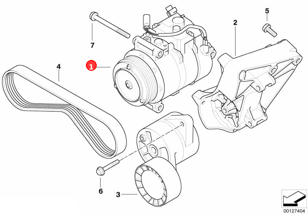 Air conditioning compressor OE 64509174802