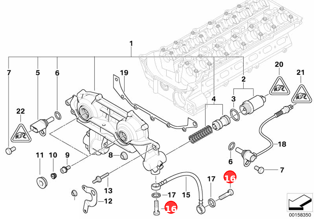 Hollow bolt OE 32416852469