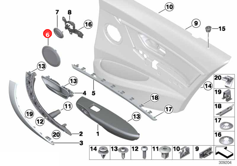 Loudspeaker cover OE 51417279318