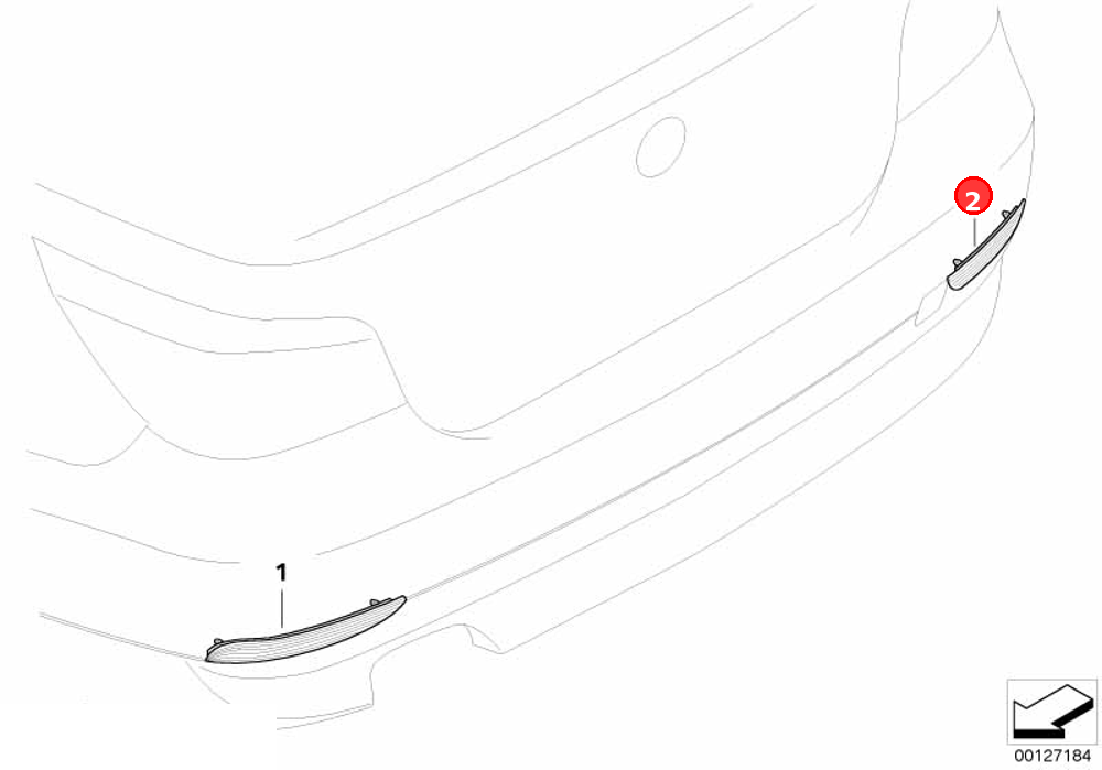 Reflector right OE 63146915040
