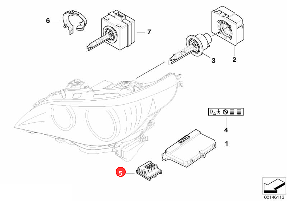 Electronics box ALC uncoded OE 63127189312