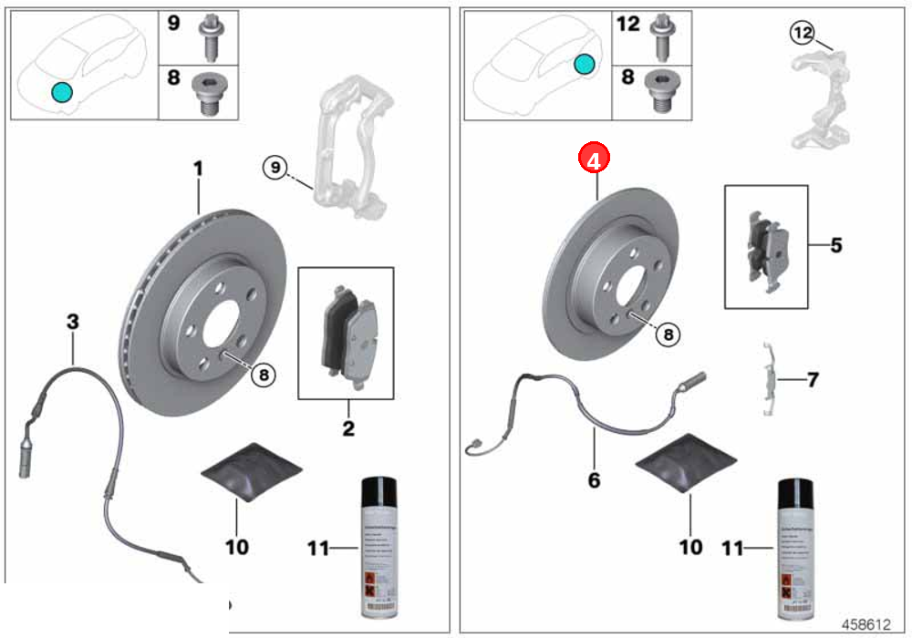 Brake disc, lightweight, ventilated OE 34216860925