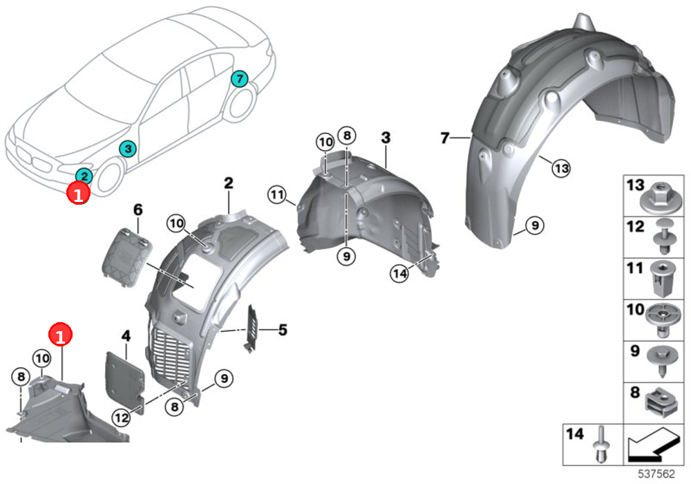 Cover, bottom right OE 51757347024