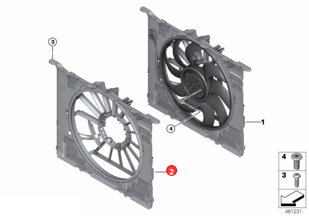 Fan shroud OE 17428583480