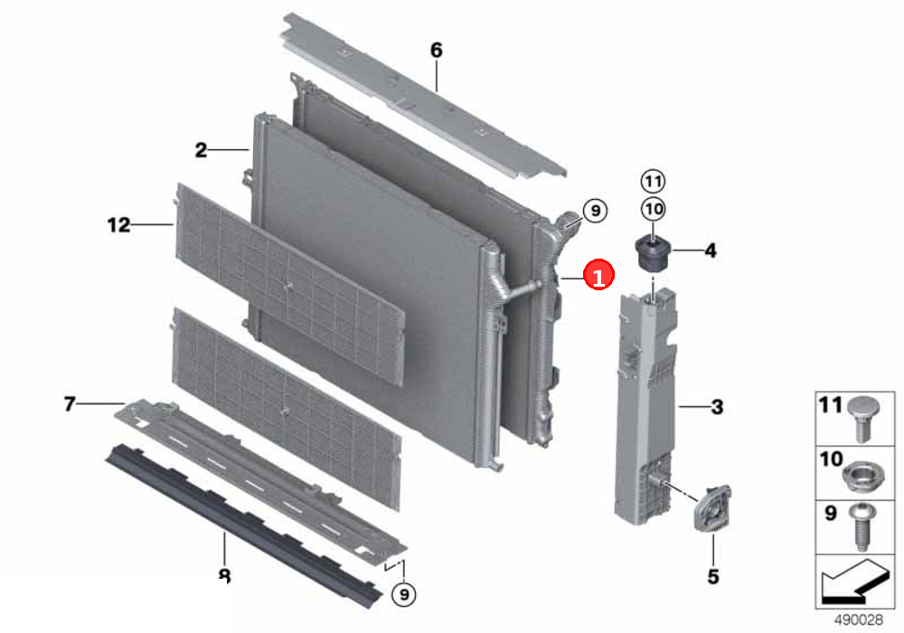 Radiator OE 17118652495