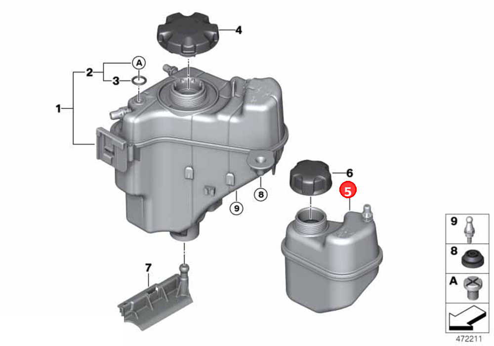Expansion tank OE 17138617045