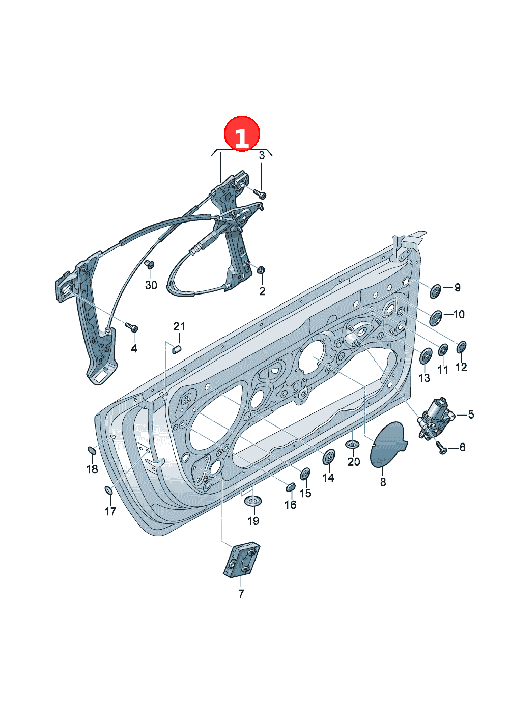 Window regulator without motorD >> - 03.05.2021 OE 8S0837461