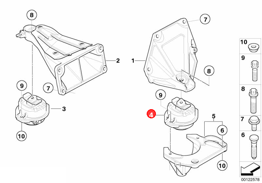 Engine mount, left OE 22116770797