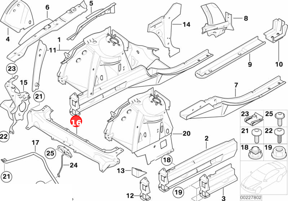 Front panel, centre OE 51717022966