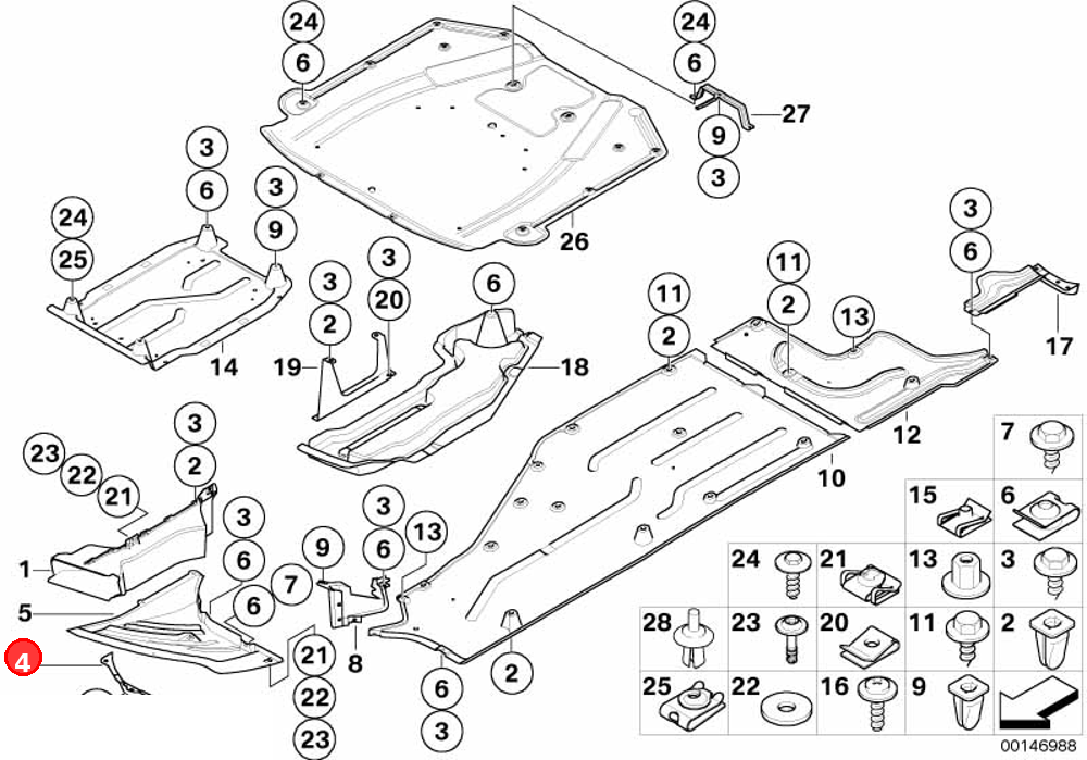 Deflector lip left OE 51717027445