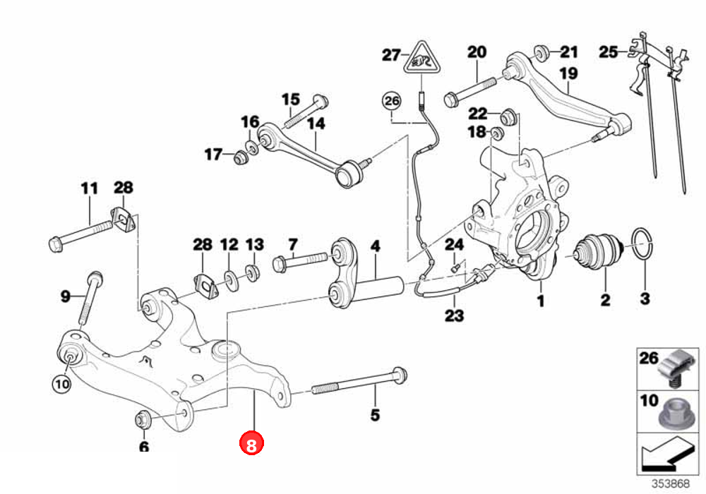 Right swing part OE 33326753108