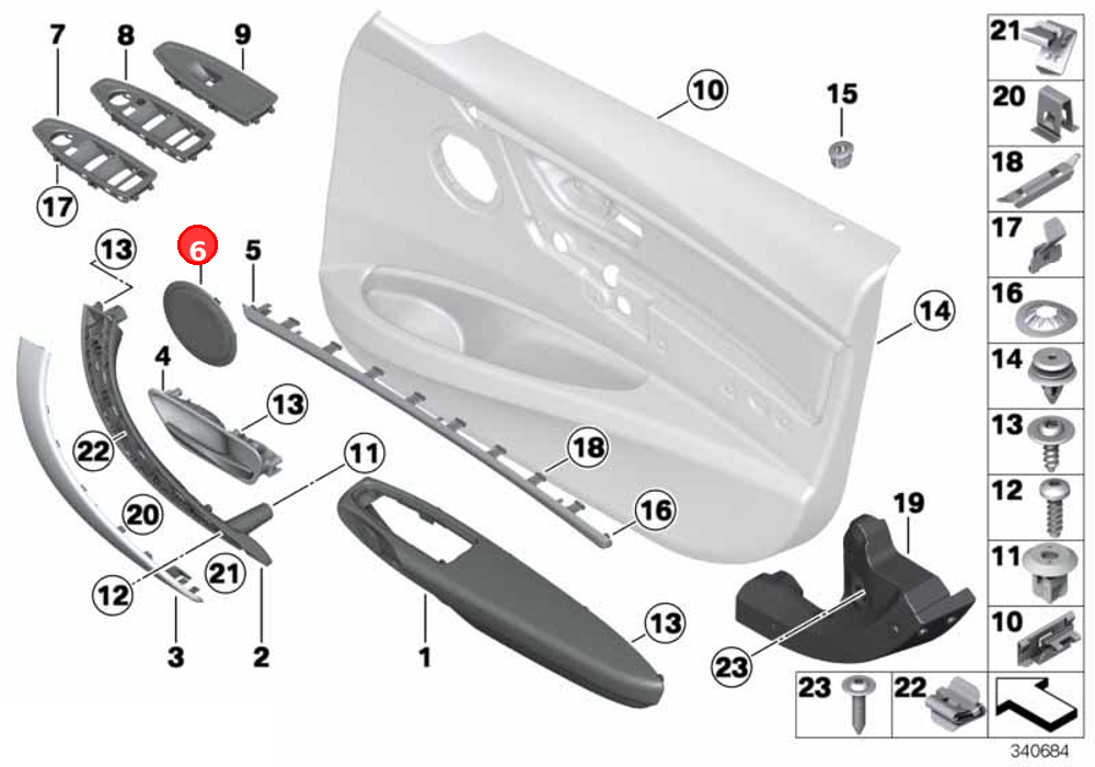 Loudspeaker cover OE 51417279317