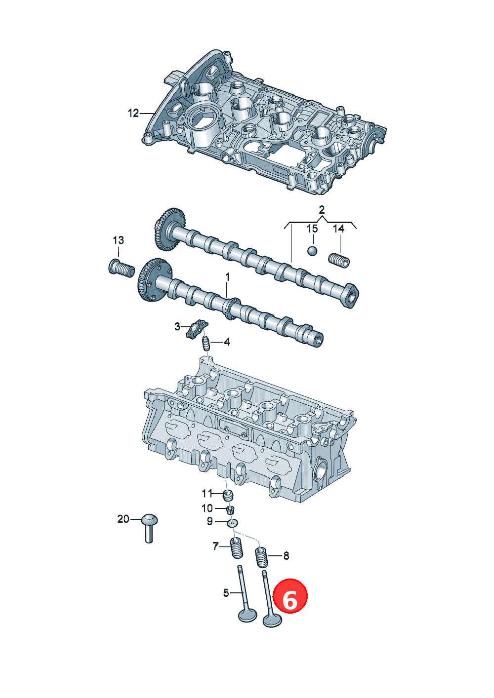 Inlet valve OE 06D109601M