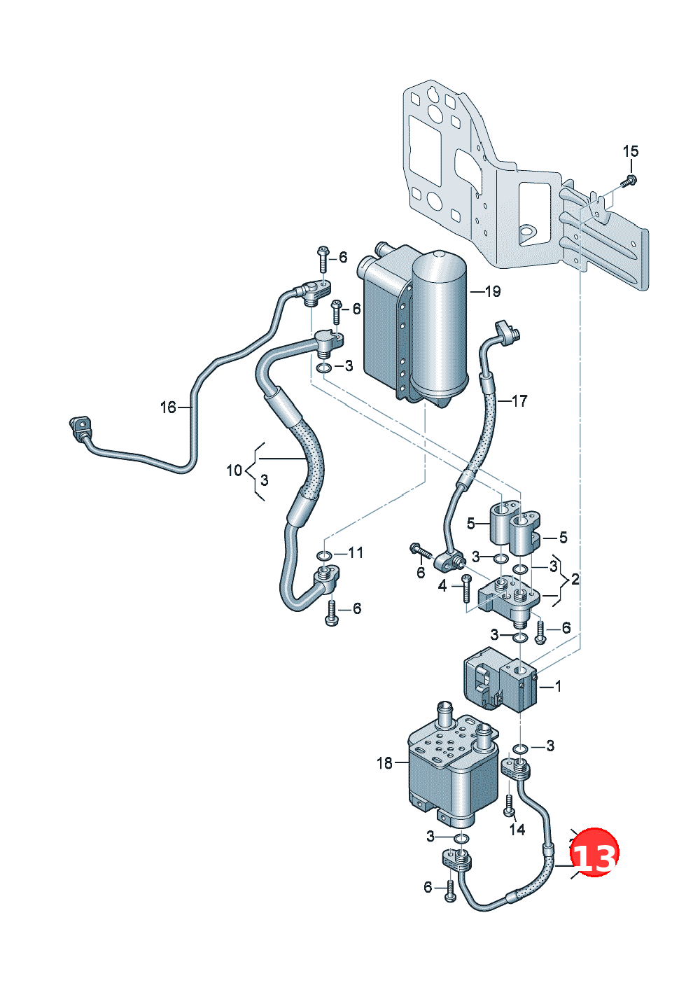 Refrigerant line OE 4KE816744F