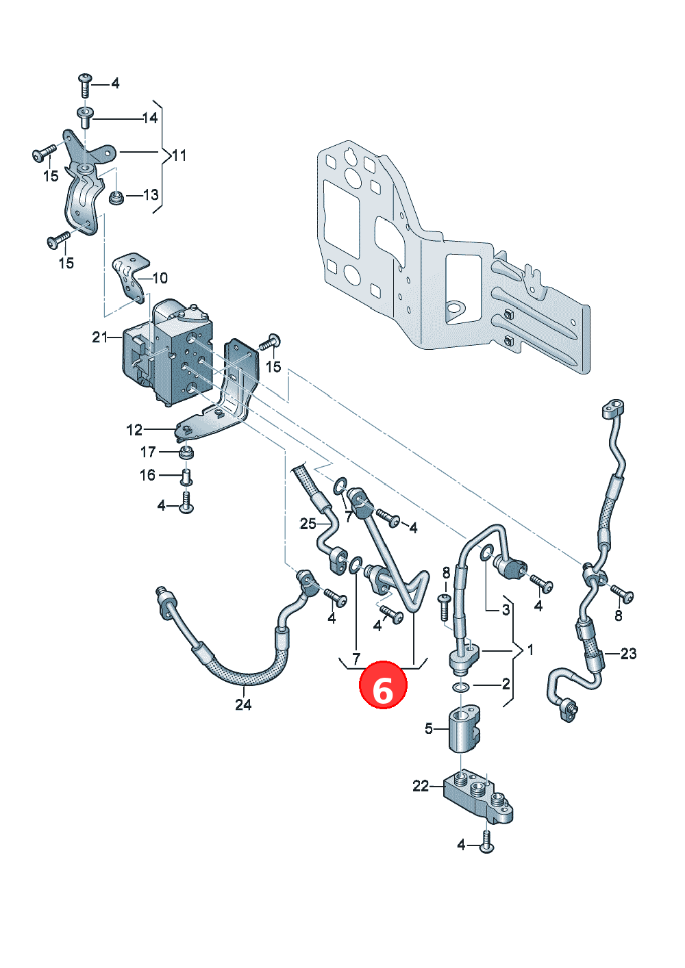 Refrigerant line OE 4KE816725F