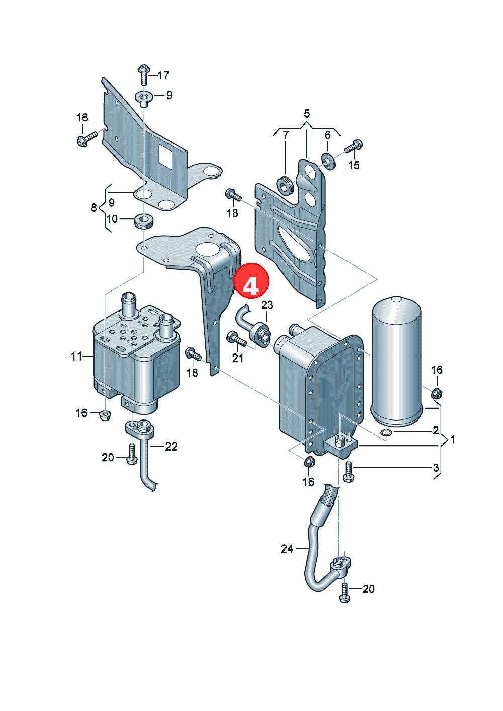 Bracket OE 4KE820195Q