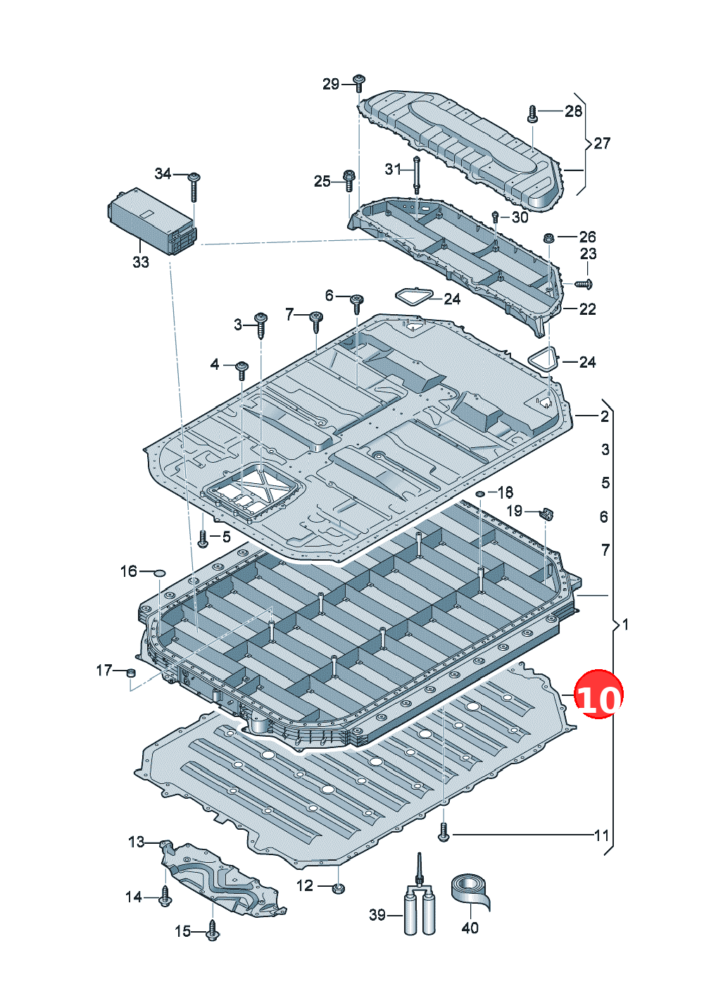 underrun barBattery OE 4KE801840