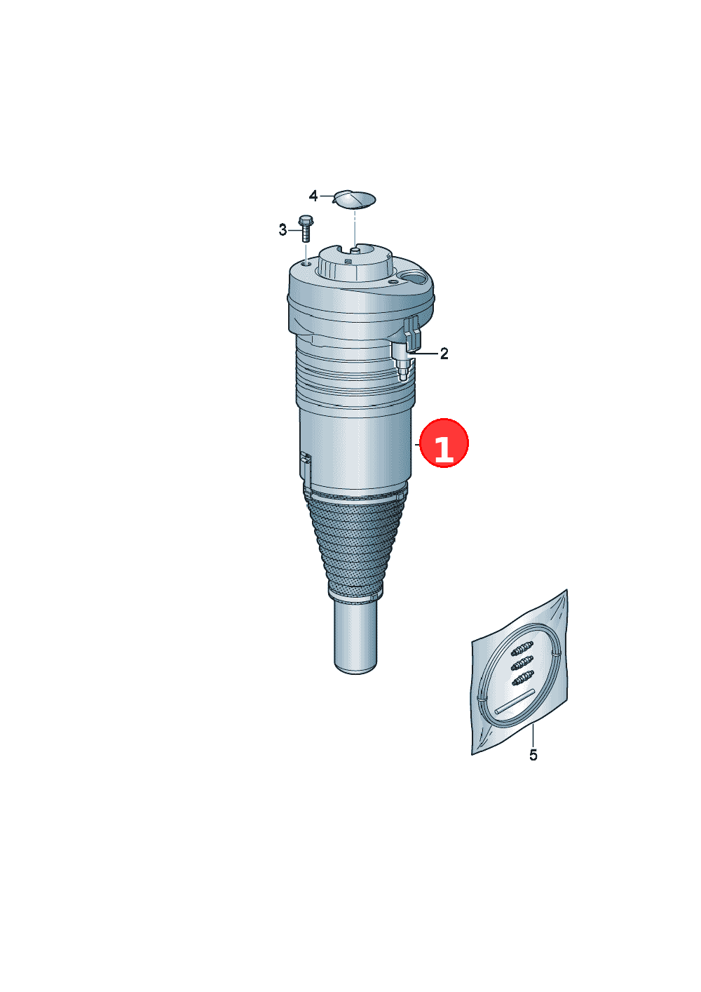 Gas strut***** Caution Hazardous ******see workshop manualD - 04.01.2021>> - 13.05.2024 OE 4KE616039G