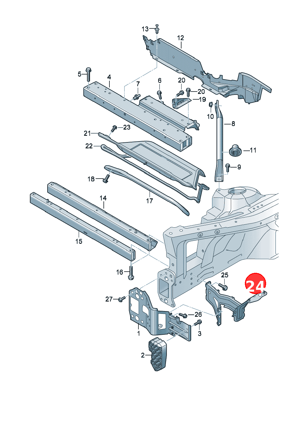 bracket - fender OE 4KE803503