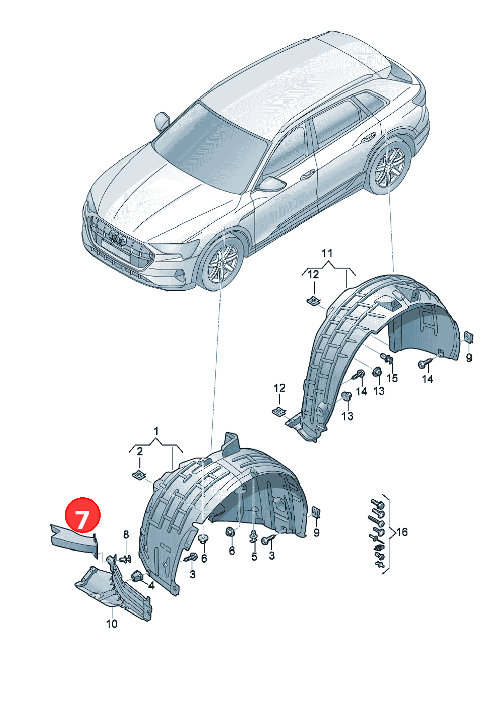 Air guideBrake OE 4KE121733
