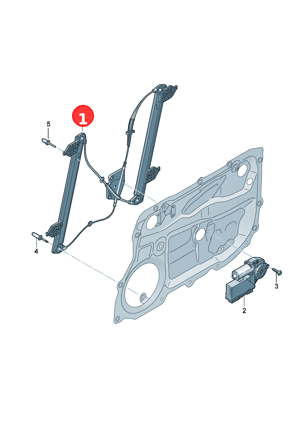 Window regulator without motor OE 4E0837461B