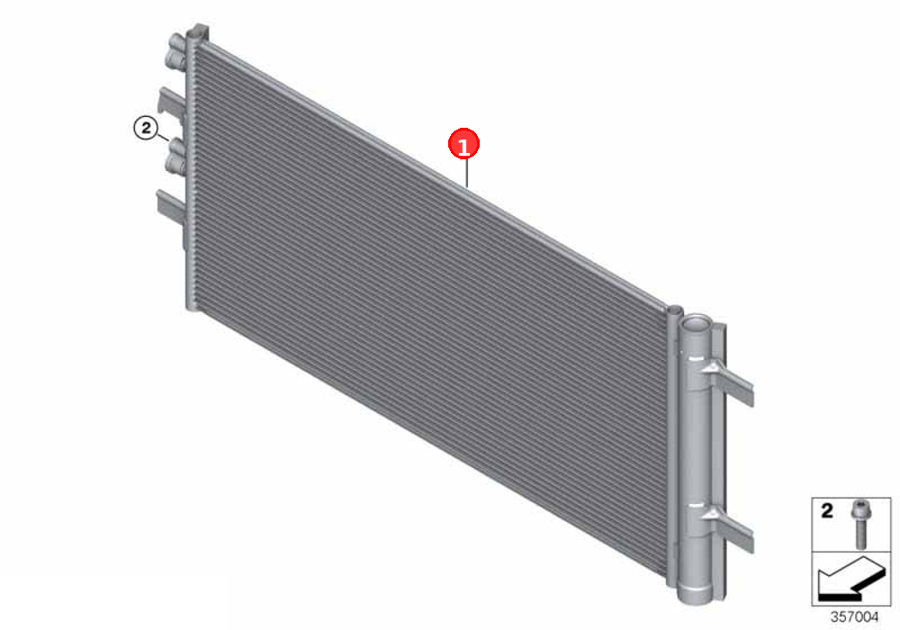 Condenser air conditioning with drier OE 64509271205