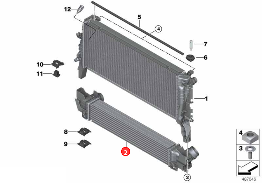 Charge-air cooler OE 17518645761