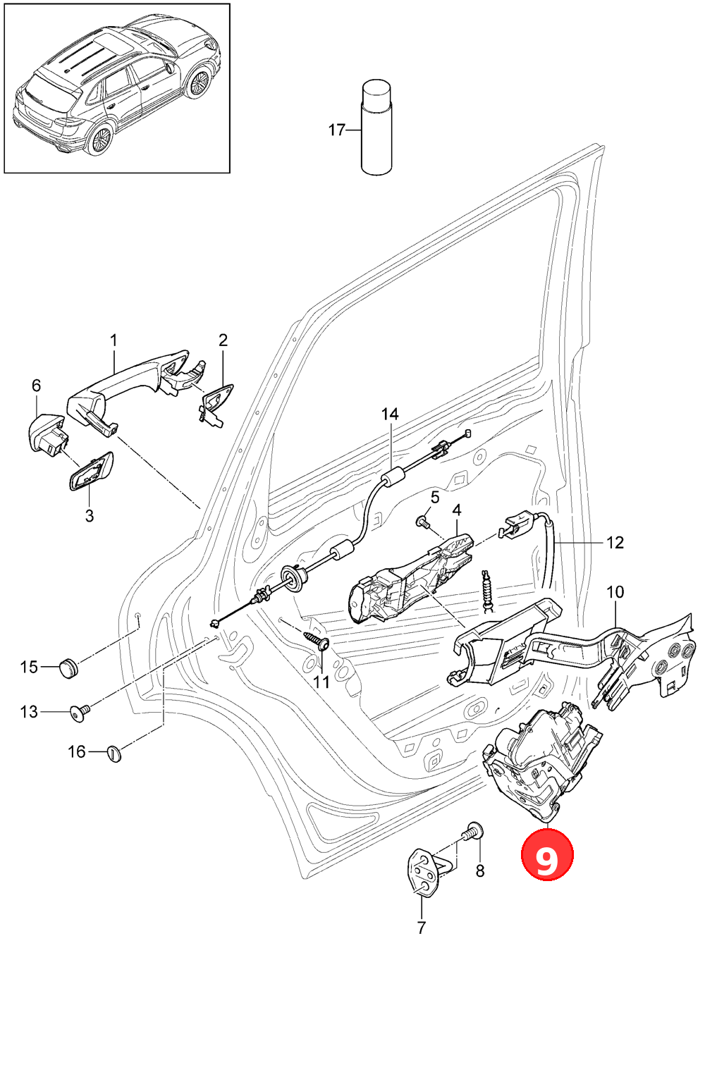 Door lock OE 8K0839015
