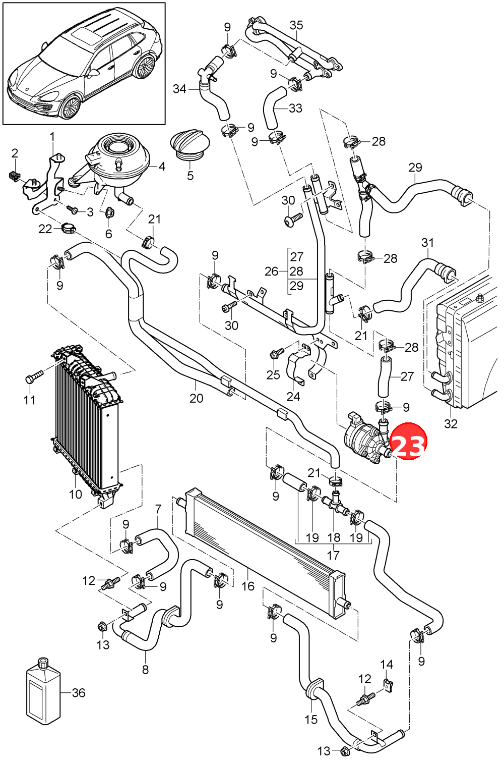 Coolant pumpElectric OE 95860656700