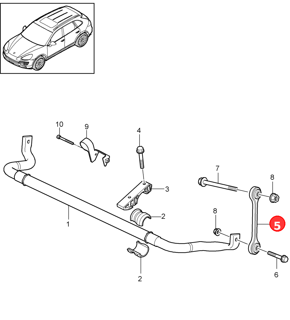 Coupling rod OE 95534306900