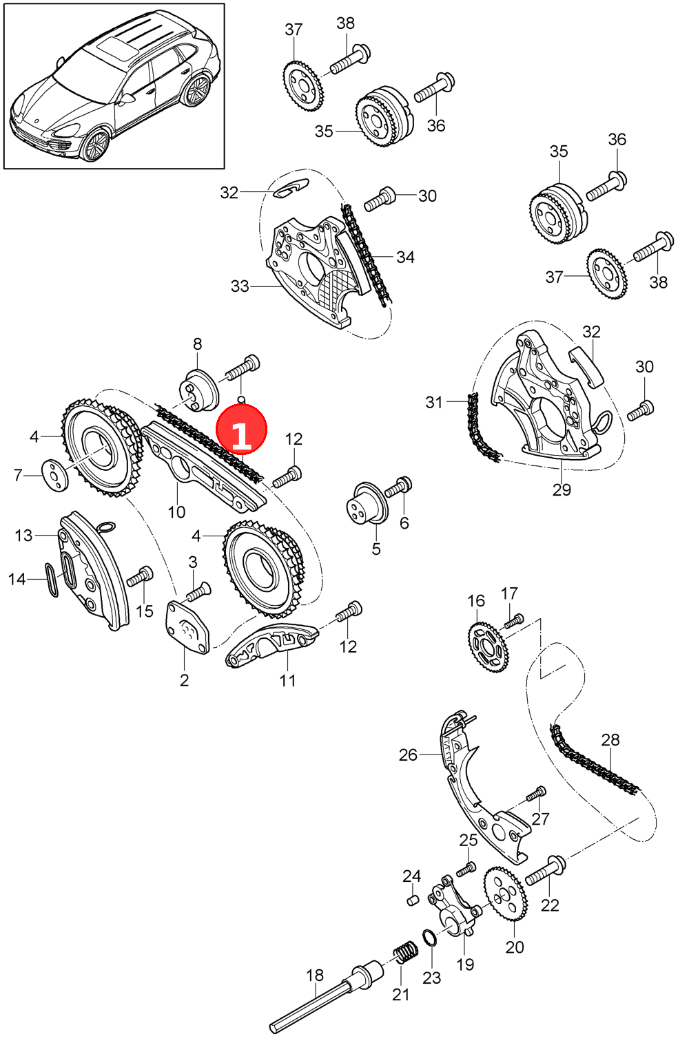 timing chain OE 95810516900