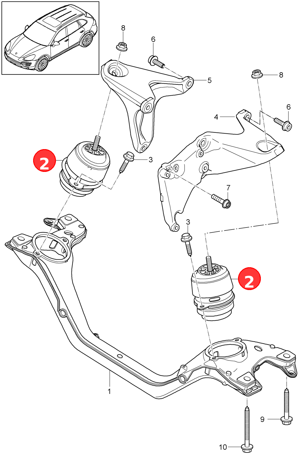 hydro-mounting OE 95837504910