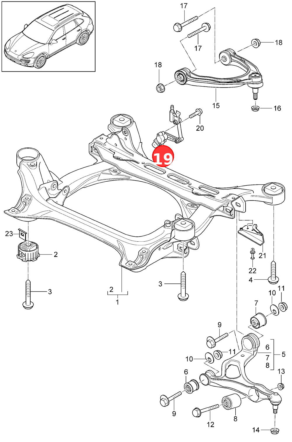 Level sensor with poles OE 95834107500
