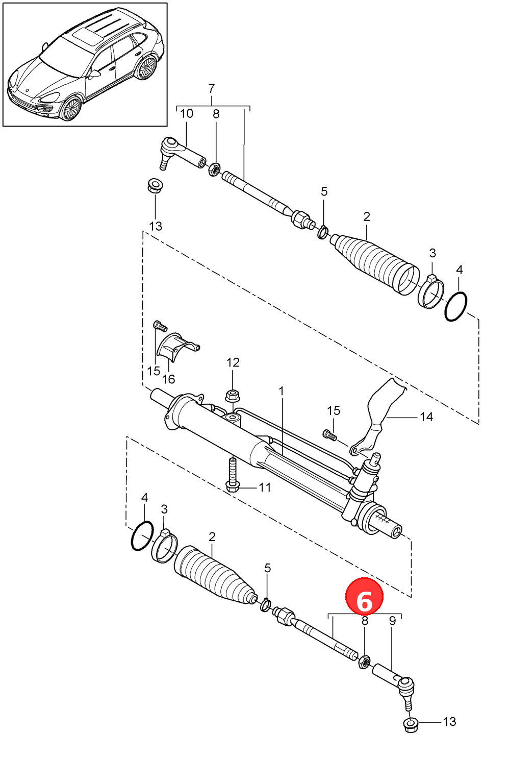 Steering track rodIncludedball joint OE 95534703122