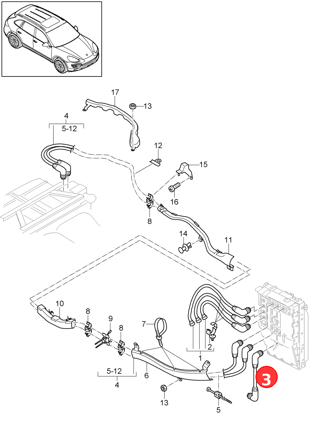 Connection cablePower and control electronics-for electric driveCompressorAir conditioningF 92-CLA92 699 OE 95861200800
