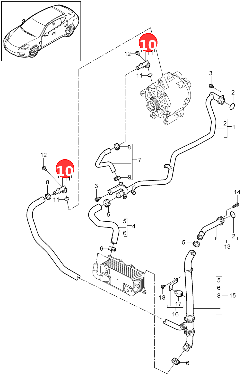 connection pieceAlternator OE 94810646200
