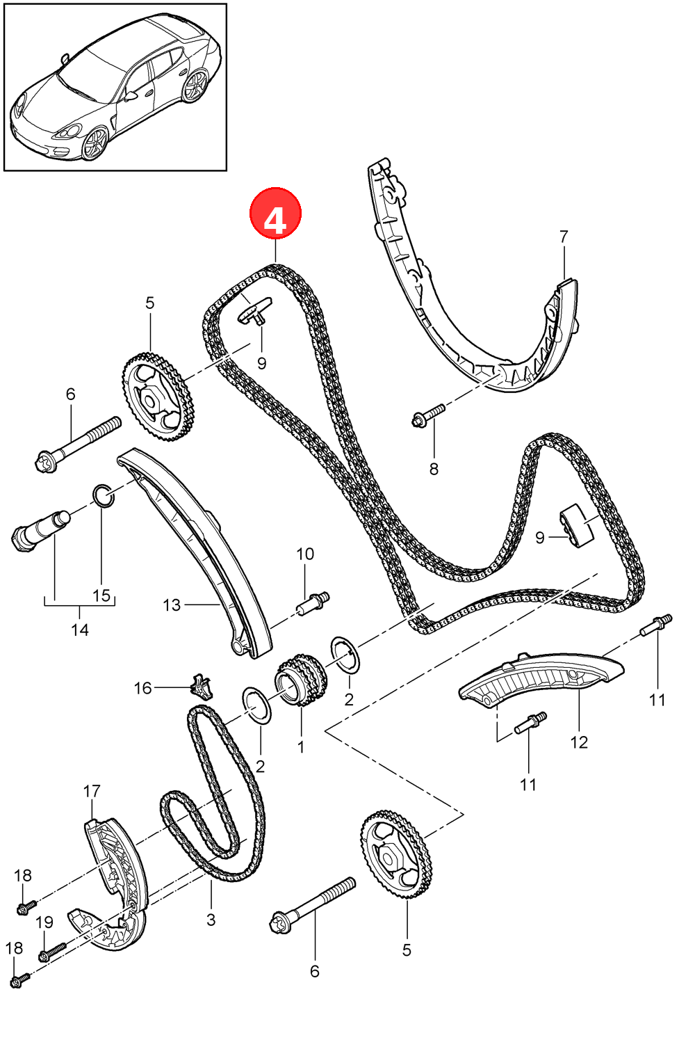 Drive chain OE 94810516910