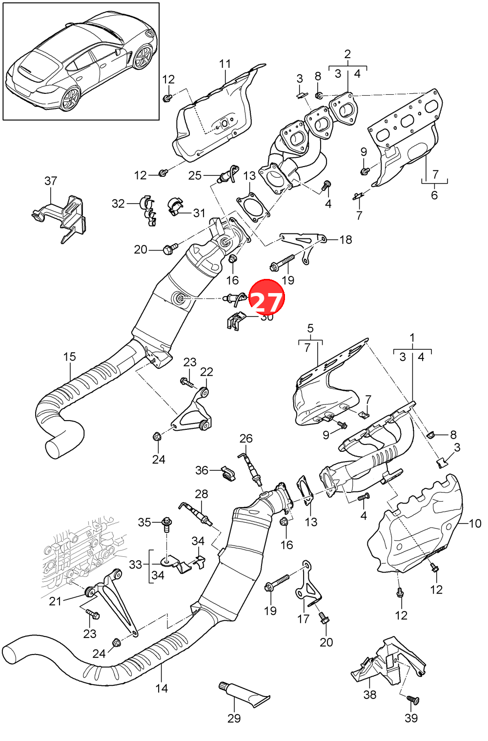 Lambda probe(behind the pre-catalyst) OE 97060617301