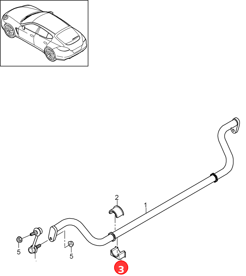 anti-roll bar bearing bracket OE 97034379305
