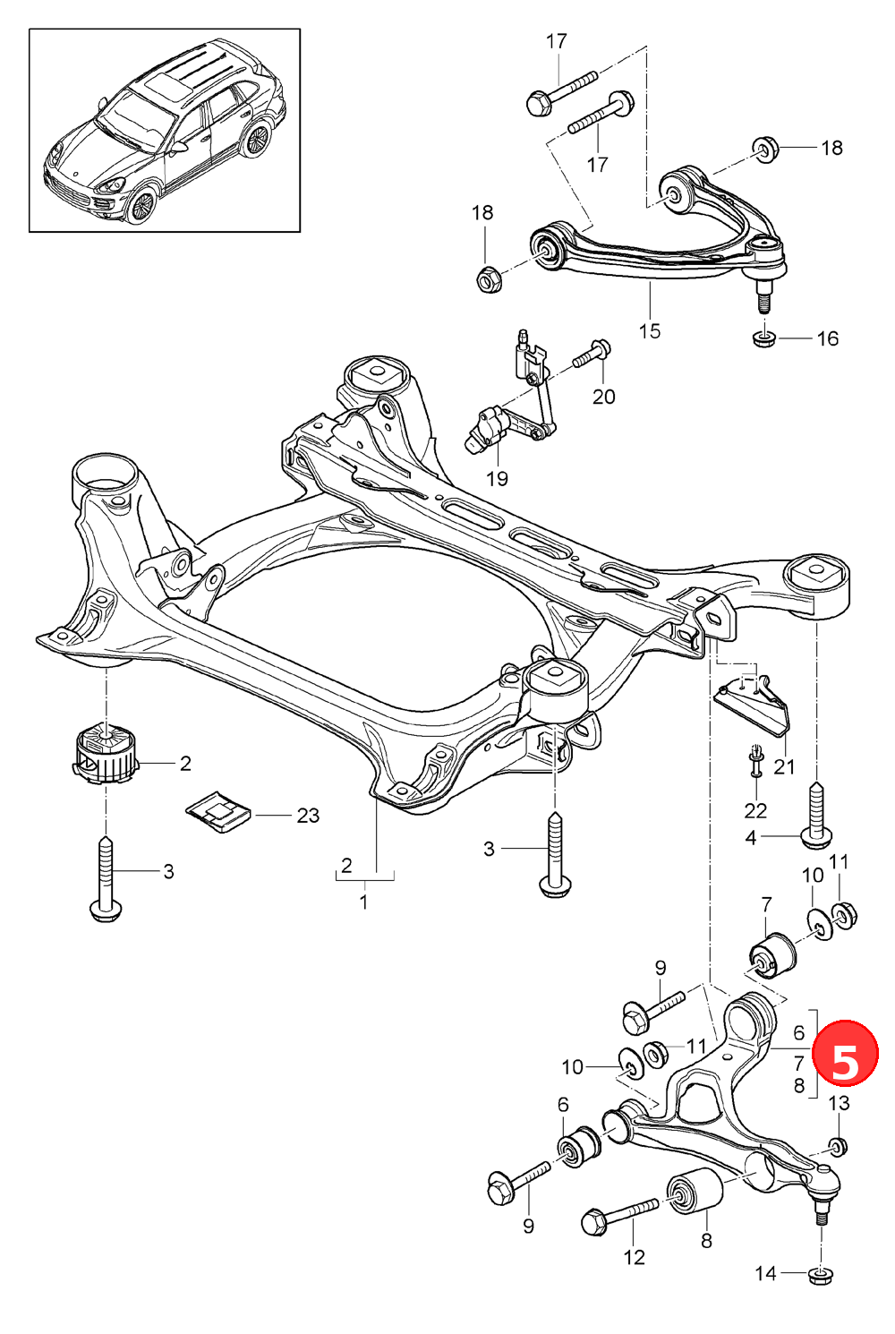 Wishbone OE 95834105311