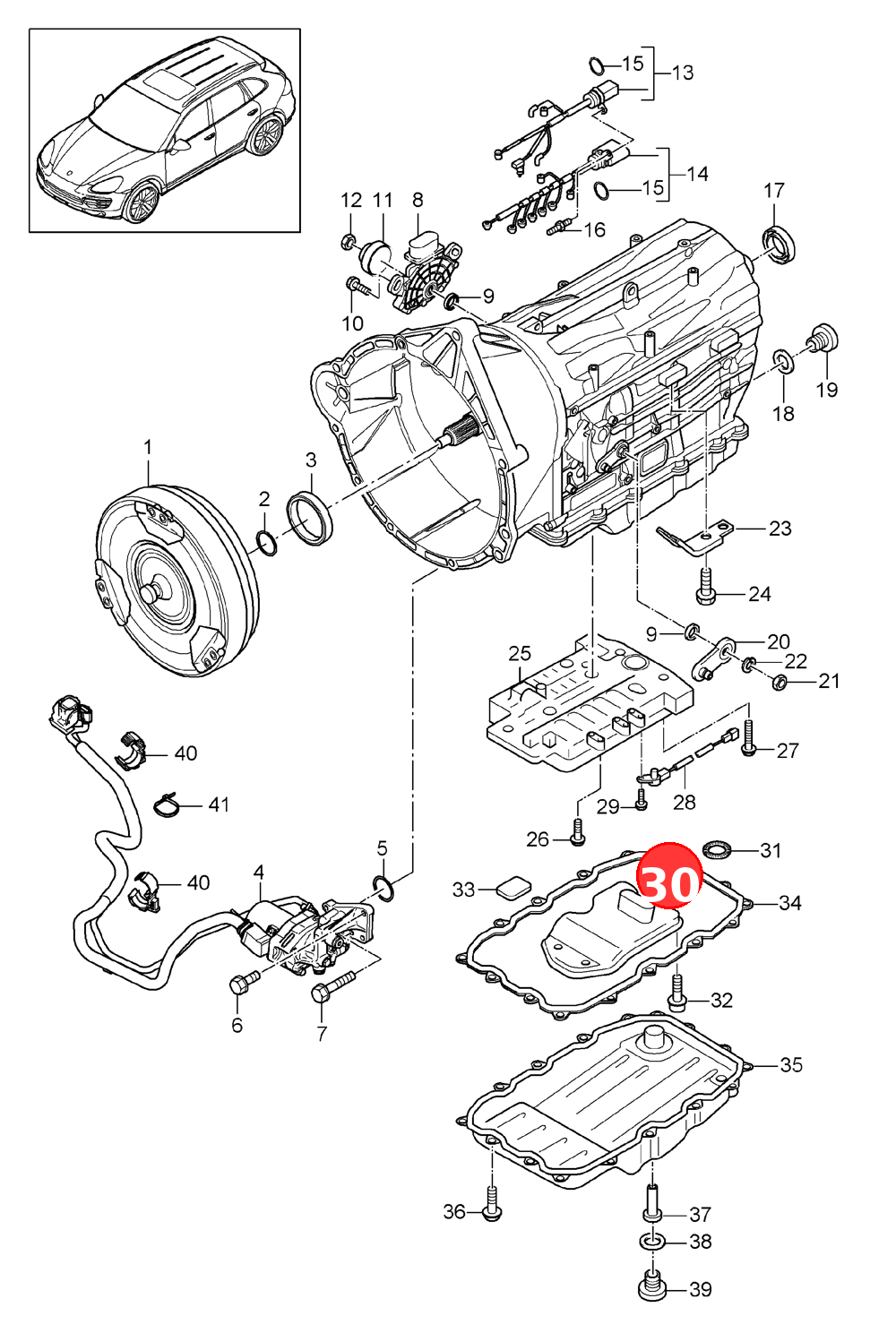 oil strainer OE 95832543500