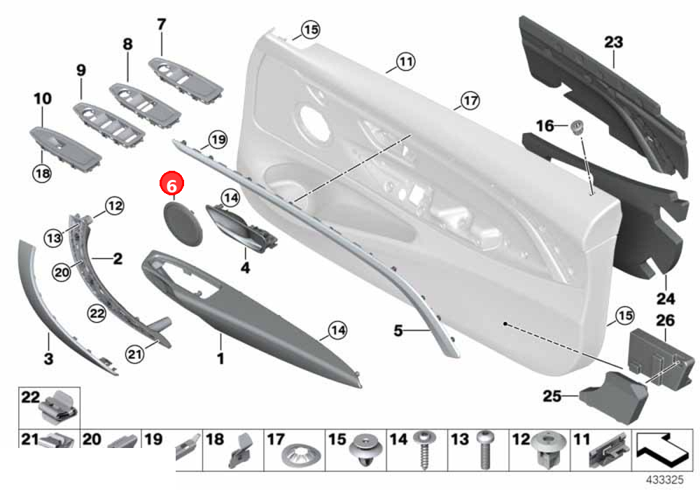 Loudspeaker cover OE 51417279319