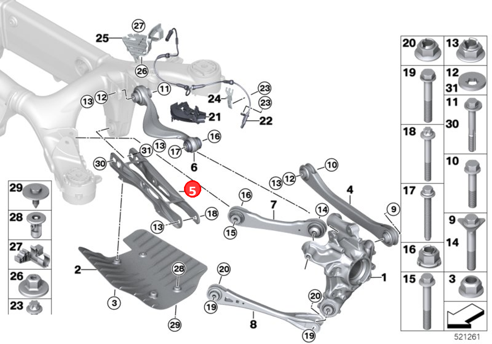 Camber link OE 33326861131